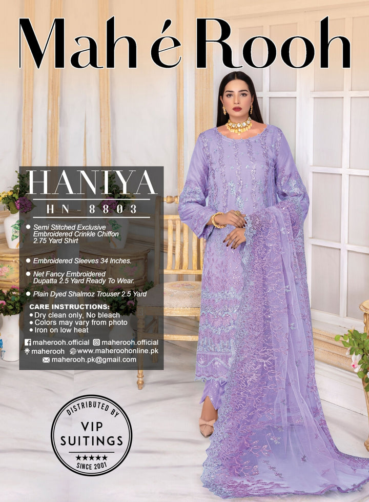 HANIA BY MAH-E-ROOH (PACK OF 06)